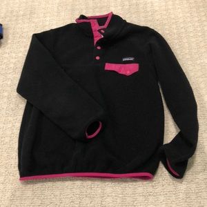 Black and pink Patagonia fleece